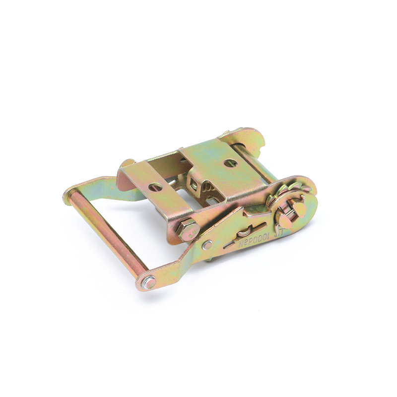 2 orlach 50mm 2000kg/4400lb punt buí buí ratchet búcla tiedown le haghaidh crios lashing