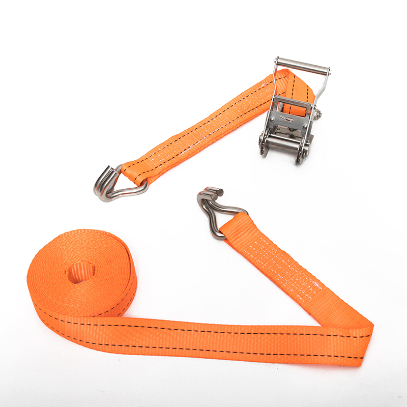 1.5 orlach 35mm*2t Ceangail síos Cruach Strap Buckle Ratchet le Dúbailte J Hook